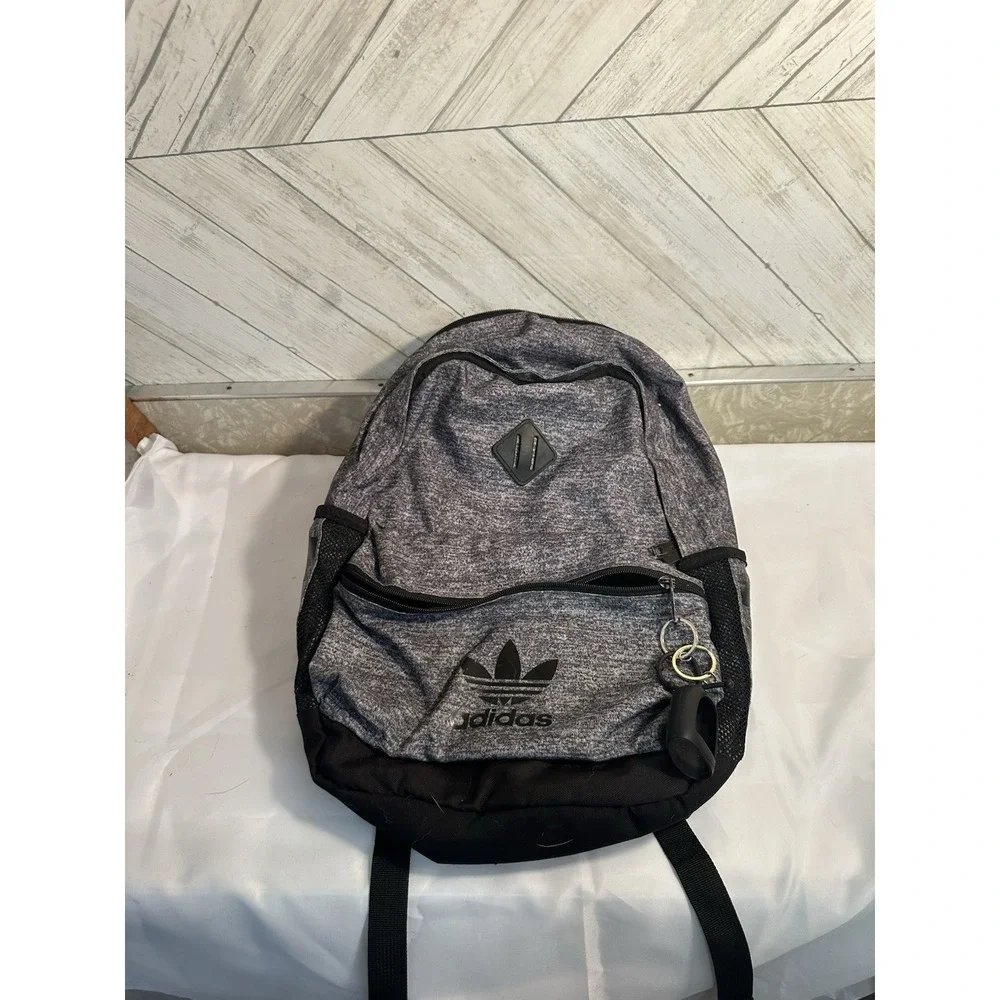 Adidas Gray And Black Student School Backpack Travel Laptop Tablet Device Bag